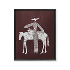 Solo Steady - Burgundy Framed Canvas Print Gallery Image 6