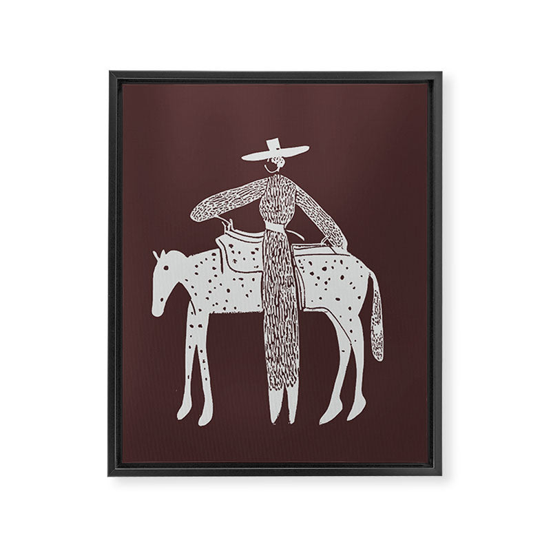 Solo Steady - Burgundy Framed Canvas Print Gallery Image 6