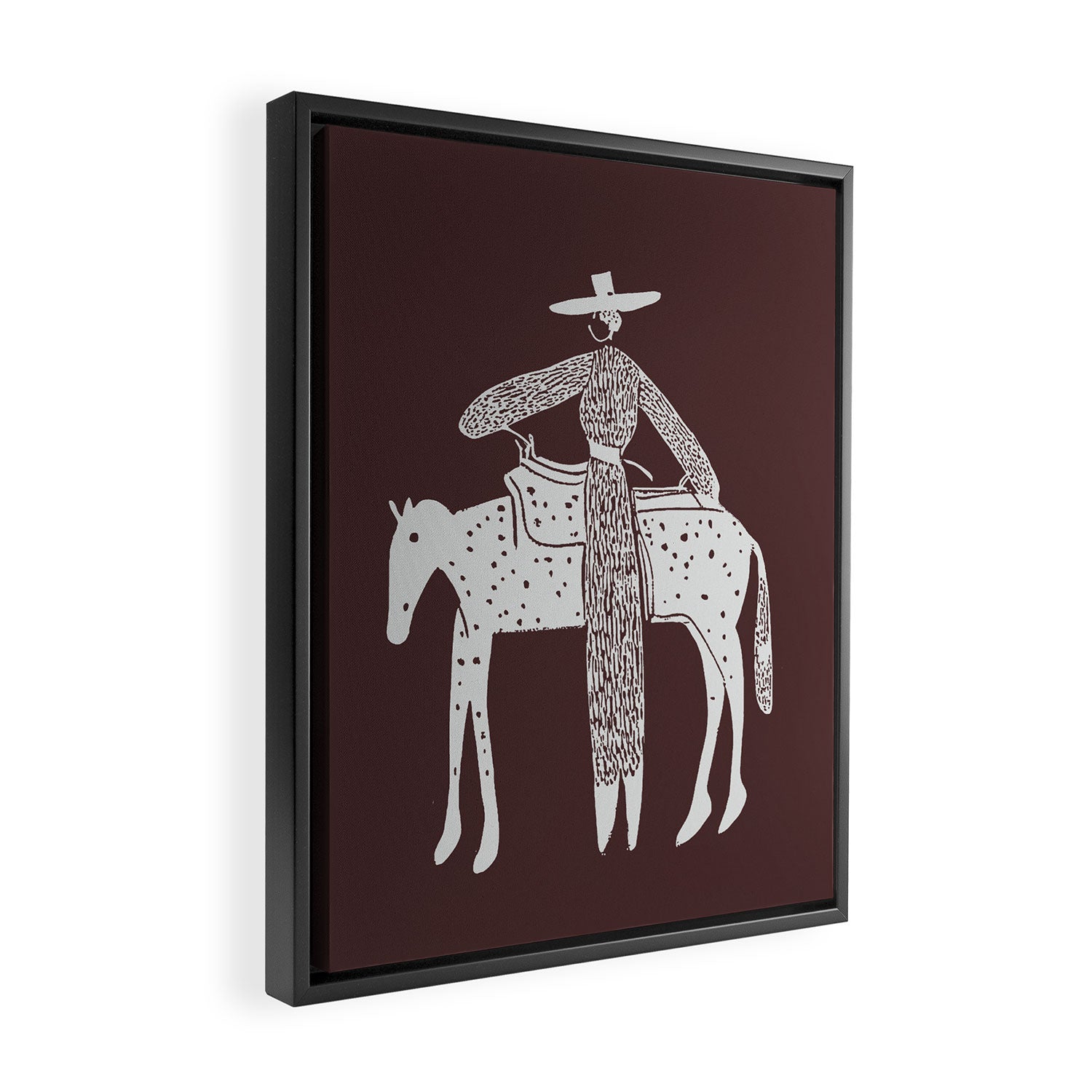 Solo Steady - Burgundy Framed Canvas Print Gallery Image 2