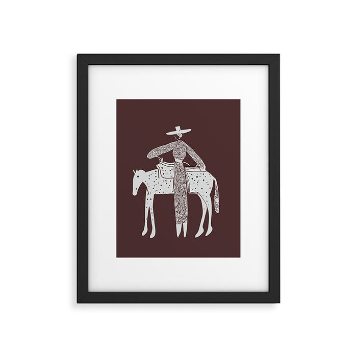 Solo Steady - Burgundy Framed Art Print Gallery Image 1