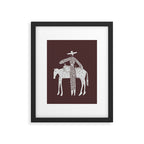 Solo Steady - Burgundy Framed Art Print Gallery Image 4