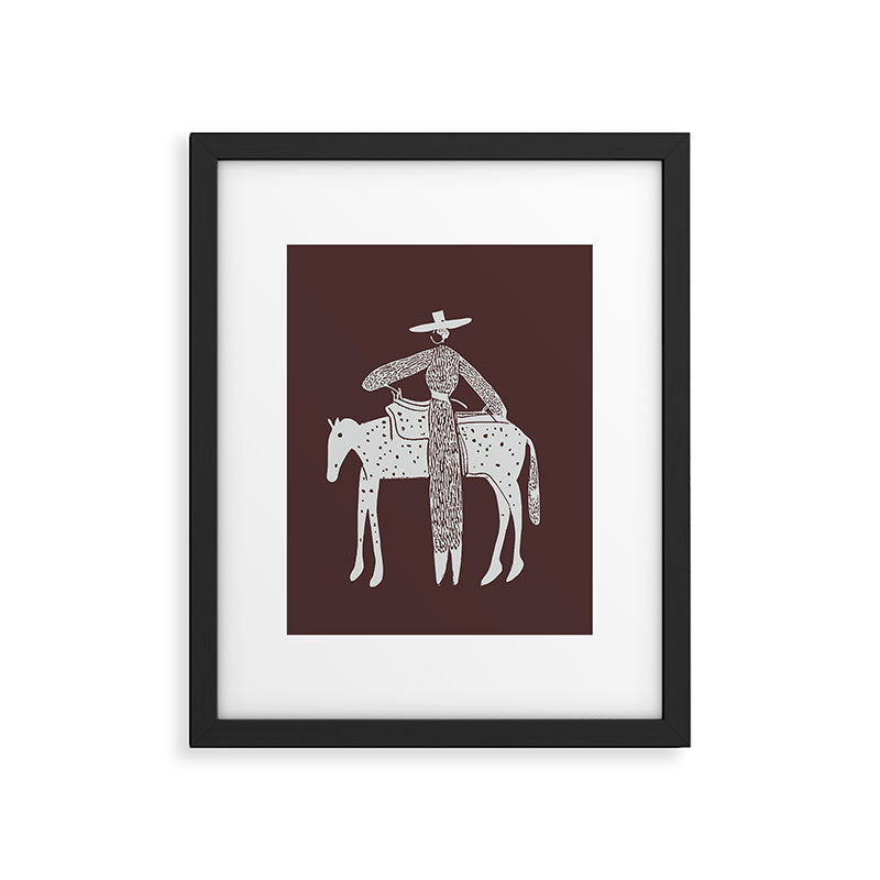 Solo Steady - Burgundy Framed Art Print Gallery Image 4