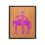 Solo Steady Cotton Candy â Vibrant Cowgirl Art Framed Canvas Print Gallery Image 6