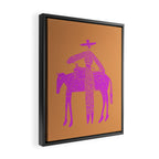 Solo Steady Cotton Candy â Vibrant Cowgirl Art Framed Canvas Print Gallery Image 2