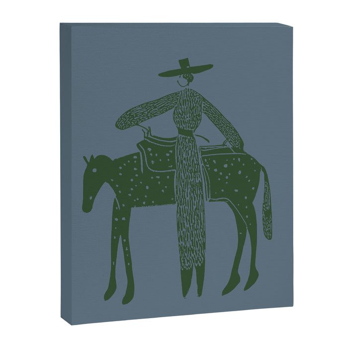 Solo Steady Seamoss â Cowgirl Art with Earthy Tones Canvas Print Gallery Image 1