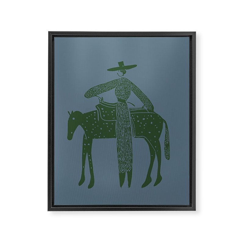 Solo Steady Seamoss â Cowgirl Art with Earthy Tones Framed Canvas Print Gallery Image 6