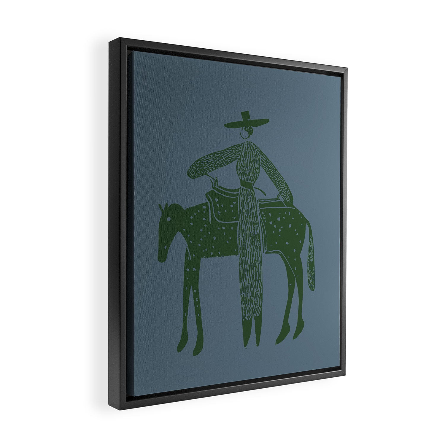 Solo Steady Seamoss â Cowgirl Art with Earthy Tones Framed Canvas Print Gallery Image 2