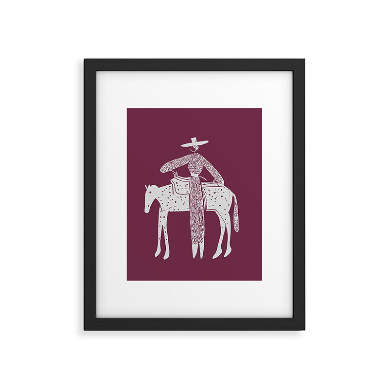 Solo Steady Vino â Elegant Cowgirl Art Framed Art Print Gallery Image 4