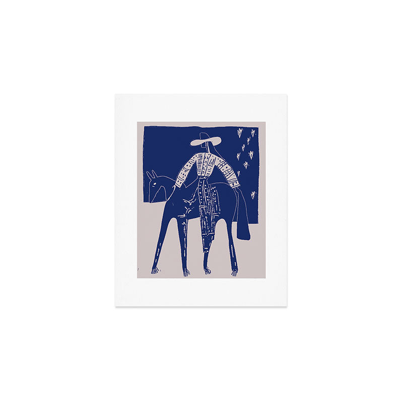 Star Gazer - Cobalt Blue Art Print Gallery Image 1