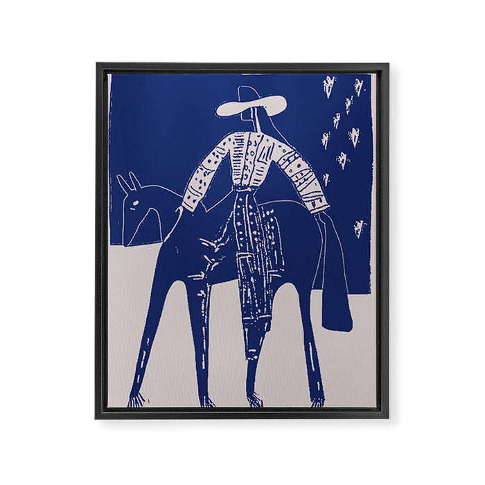 Star Gazer - Cobalt Blue Framed Canvas Print Gallery Image 1