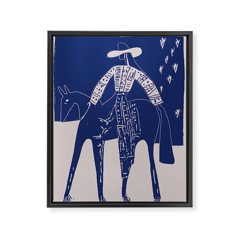 Star Gazer - Cobalt Blue Framed Canvas Print Gallery Image 6