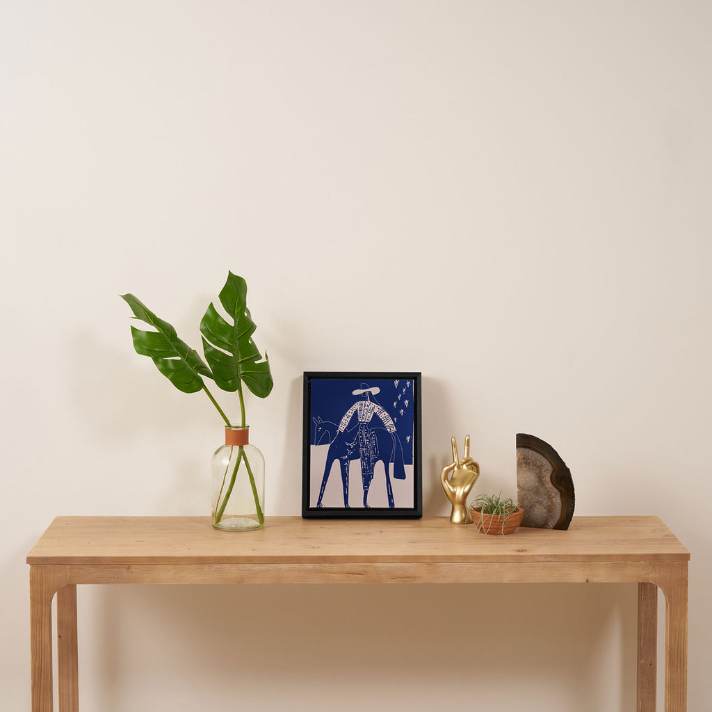 Star Gazer - Cobalt Blue Framed Canvas Print Gallery Image 4