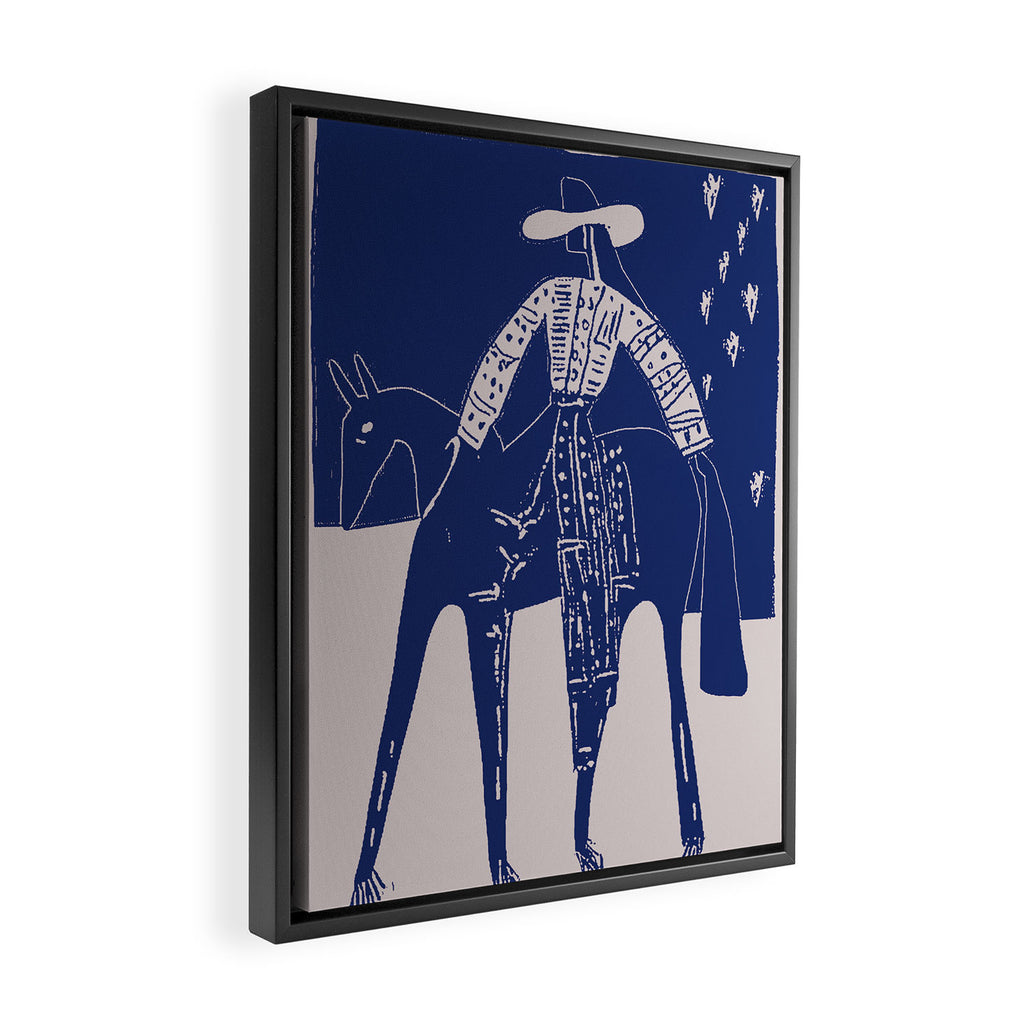 Star Gazer - Cobalt Blue Framed Canvas Print Gallery Image 2