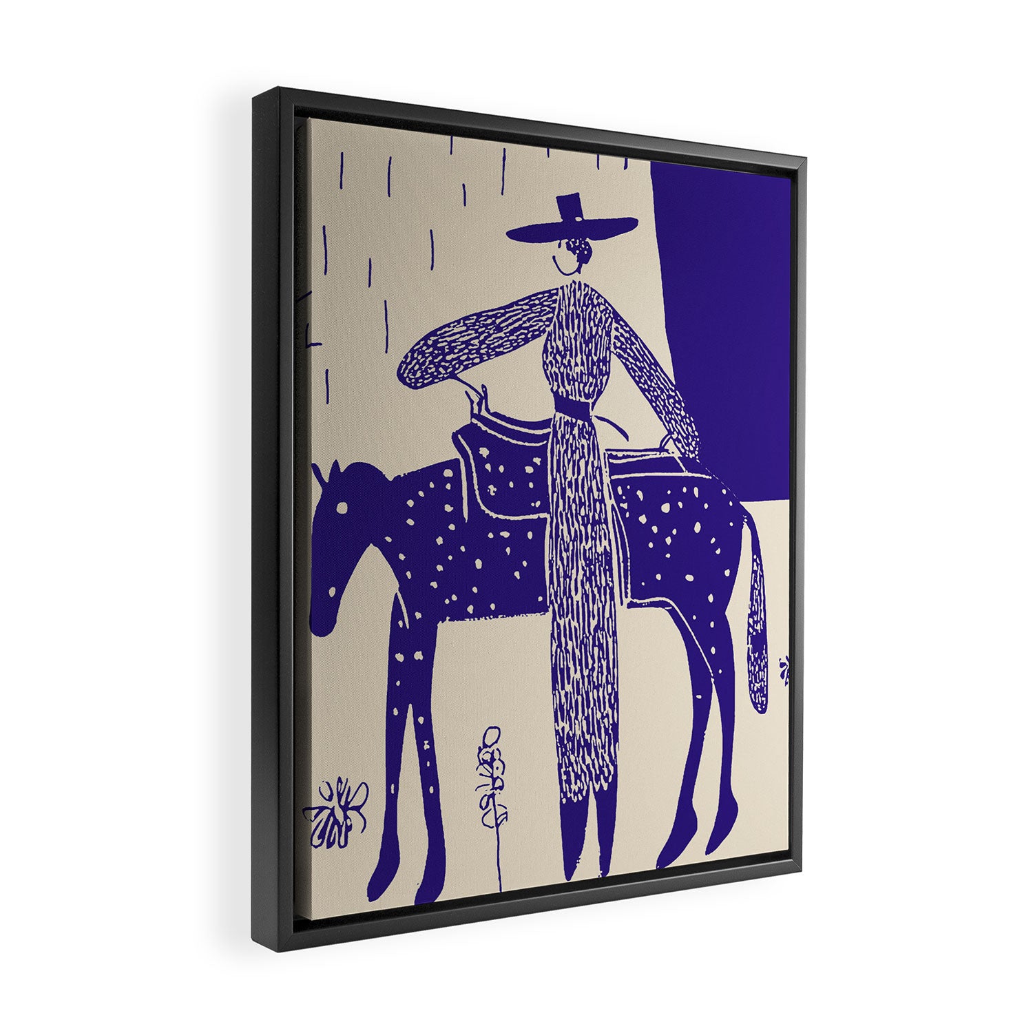 Steady - Cobalt Framed Canvas Print Gallery Image 2