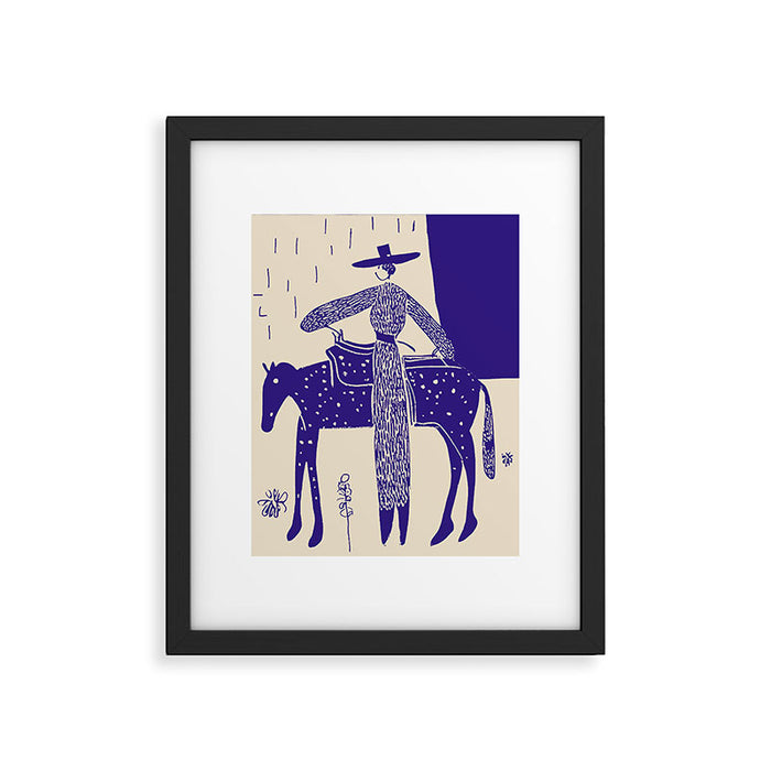 Steady - Cobalt Framed Art Print Gallery Image 1