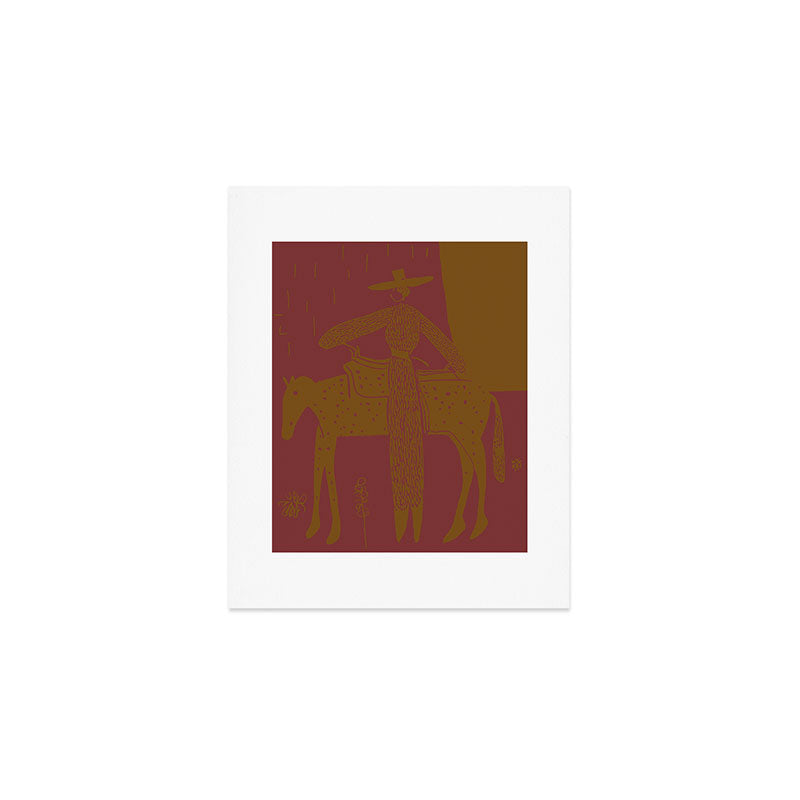 Steady Red Sand â Desert-Inspired Cowboy Art Art Print Gallery Image 1
