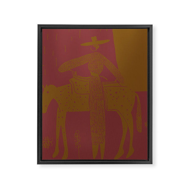 Steady Red Sand â Desert-Inspired Cowboy Art Framed Canvas Print Gallery Image 6