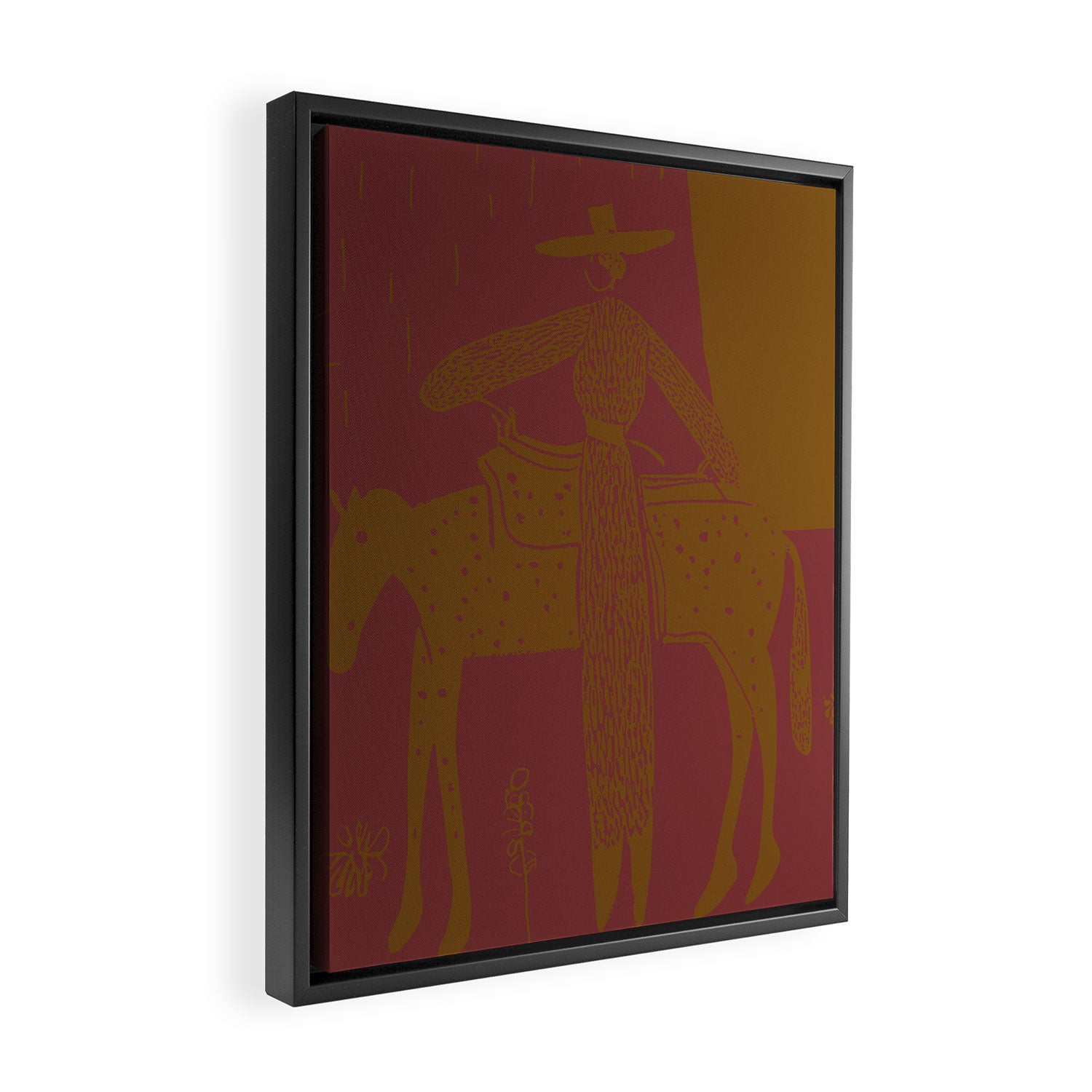 Steady Red Sand â Desert-Inspired Cowboy Art Framed Canvas Print Gallery Image 2