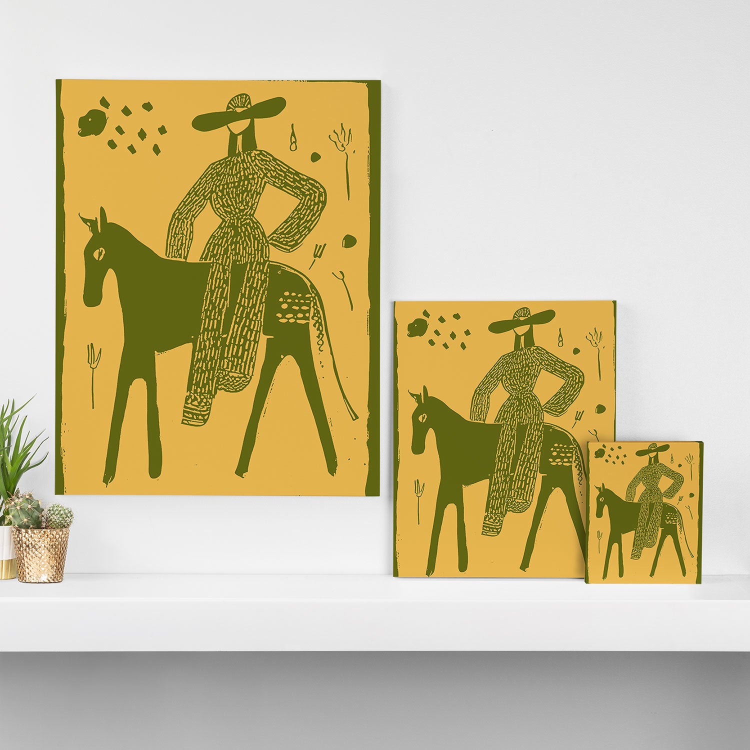 Yes - Olive Canvas Print Gallery Image 3