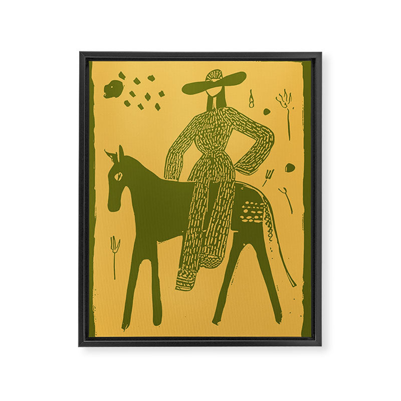Yes - Olive Framed Canvas Print Gallery Image 6