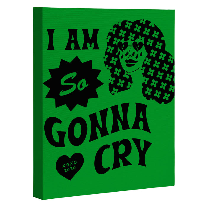 I Am So Gonna Cry | Green Scream  Canvas Print Gallery Image 1