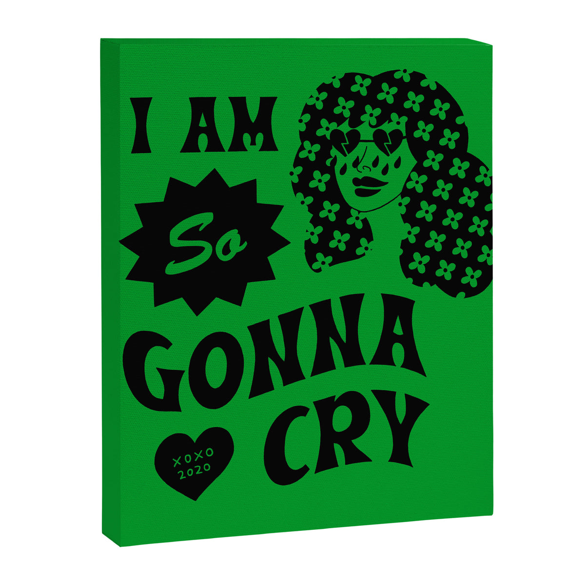 I Am So Gonna Cry | Green Scream  Canvas Print Gallery Image 6