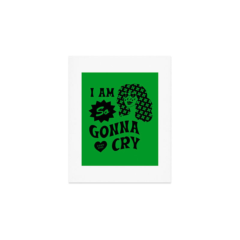 I Am So Gonna Cry | Green Scream  Art Print Gallery Image 1