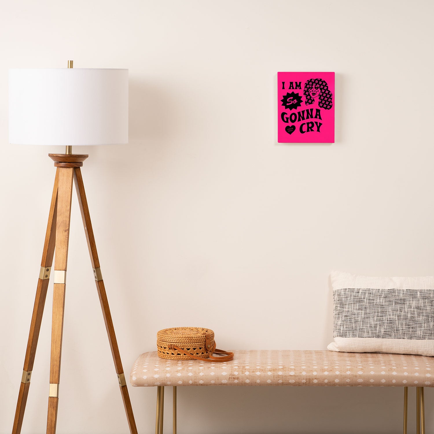 I Am So Gonna Cry | Hot Pink Canvas Print Gallery Image 2