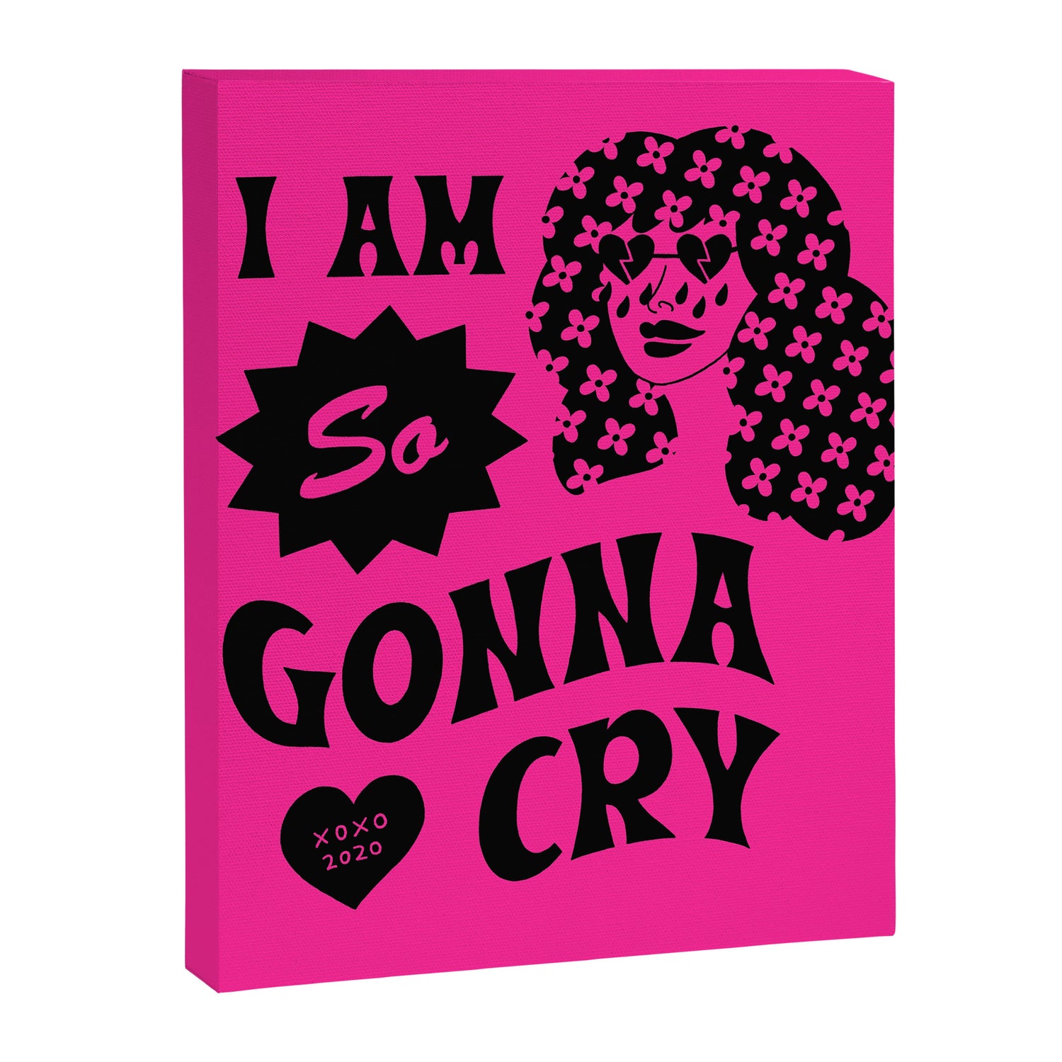 I Am So Gonna Cry | Hot Pink Canvas Print Gallery Image 6