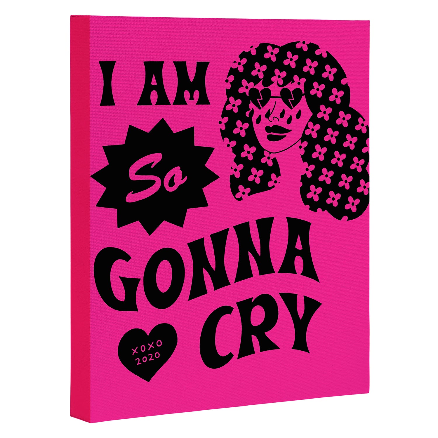 I Am So Gonna Cry | Hot Pink Canvas Print Gallery Image 3