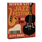 River City Jazz Festival Retro Poster Canvas Print Gallery Image 6