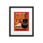 River City Jazz Festival Retro Poster Framed Art Print Gallery Image 5