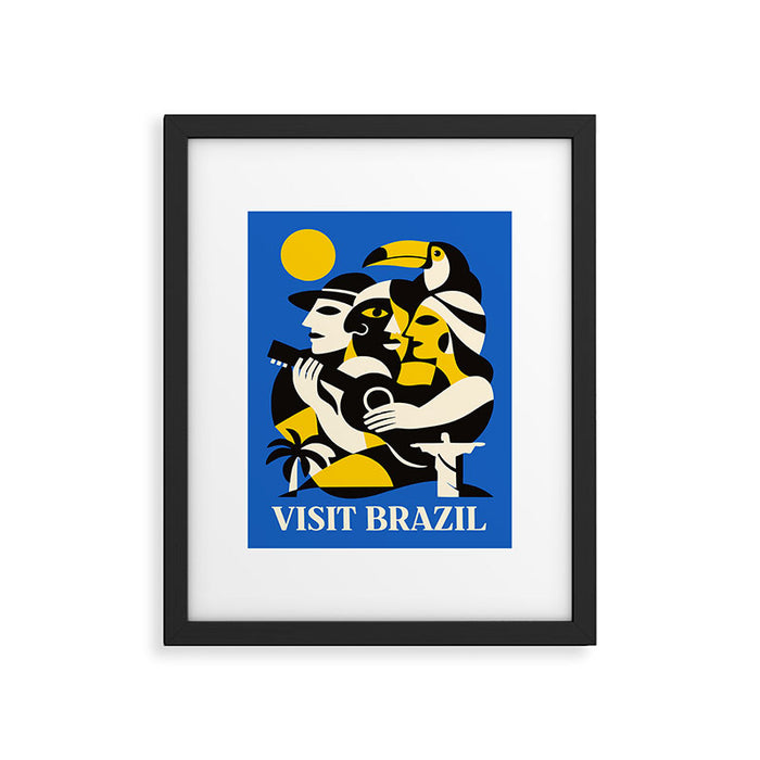 Visit Brazil Framed Art Print Gallery Image 1