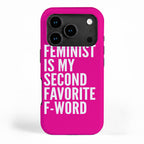 Feminist is My Second Favorite F-Word (Pink) iPhone Case Gallery Image 1
