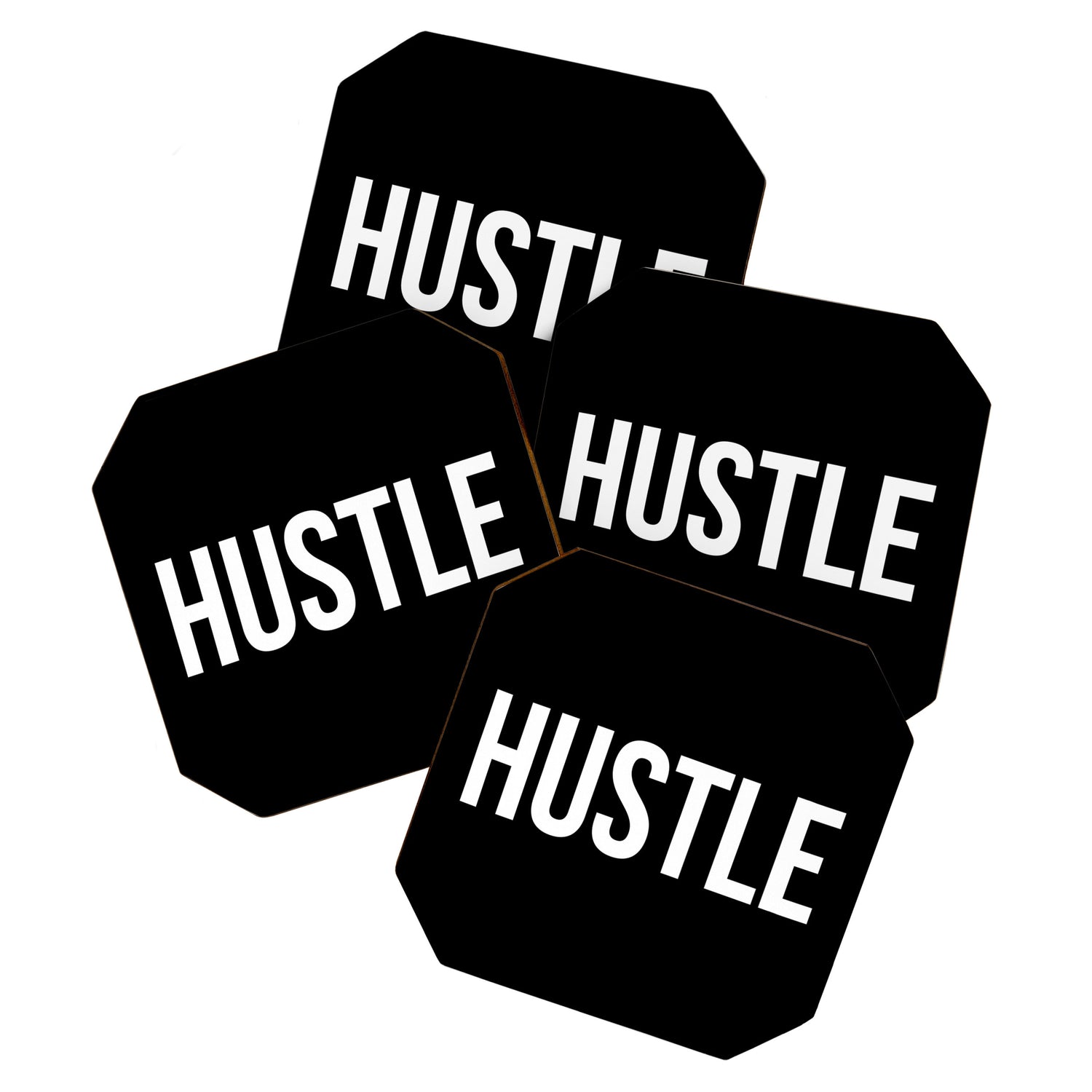HUSTLE (Black & White) Coaster Gallery Image 1