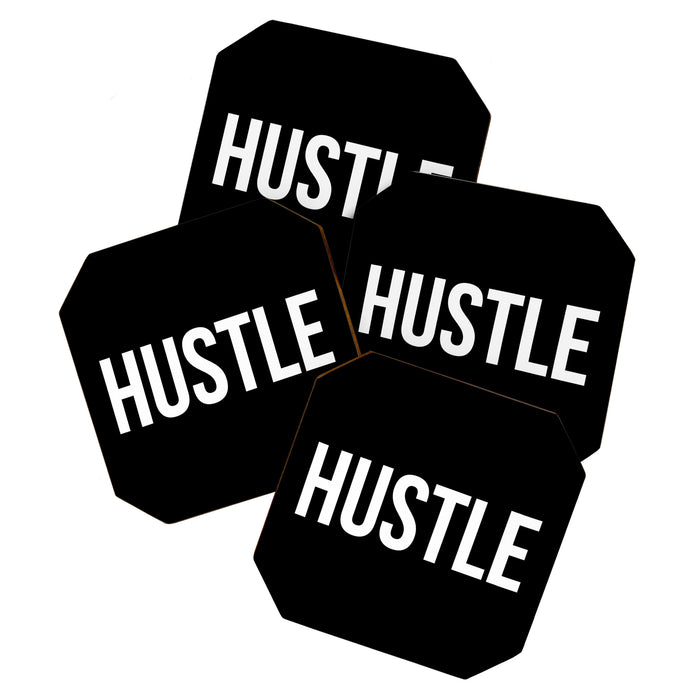HUSTLE (Black & White) Coaster Gallery Image 1