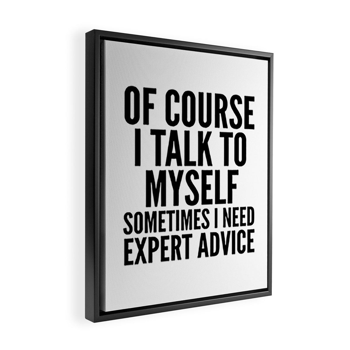 Of Course I Talk To Myself Sometimes I Need Expert Advice Framed Canvas Print Gallery Image 2