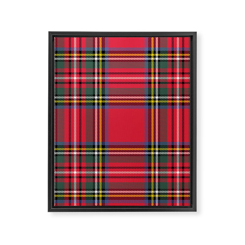 Red & Green Tartan Pattern Framed Canvas Print Gallery Image 8