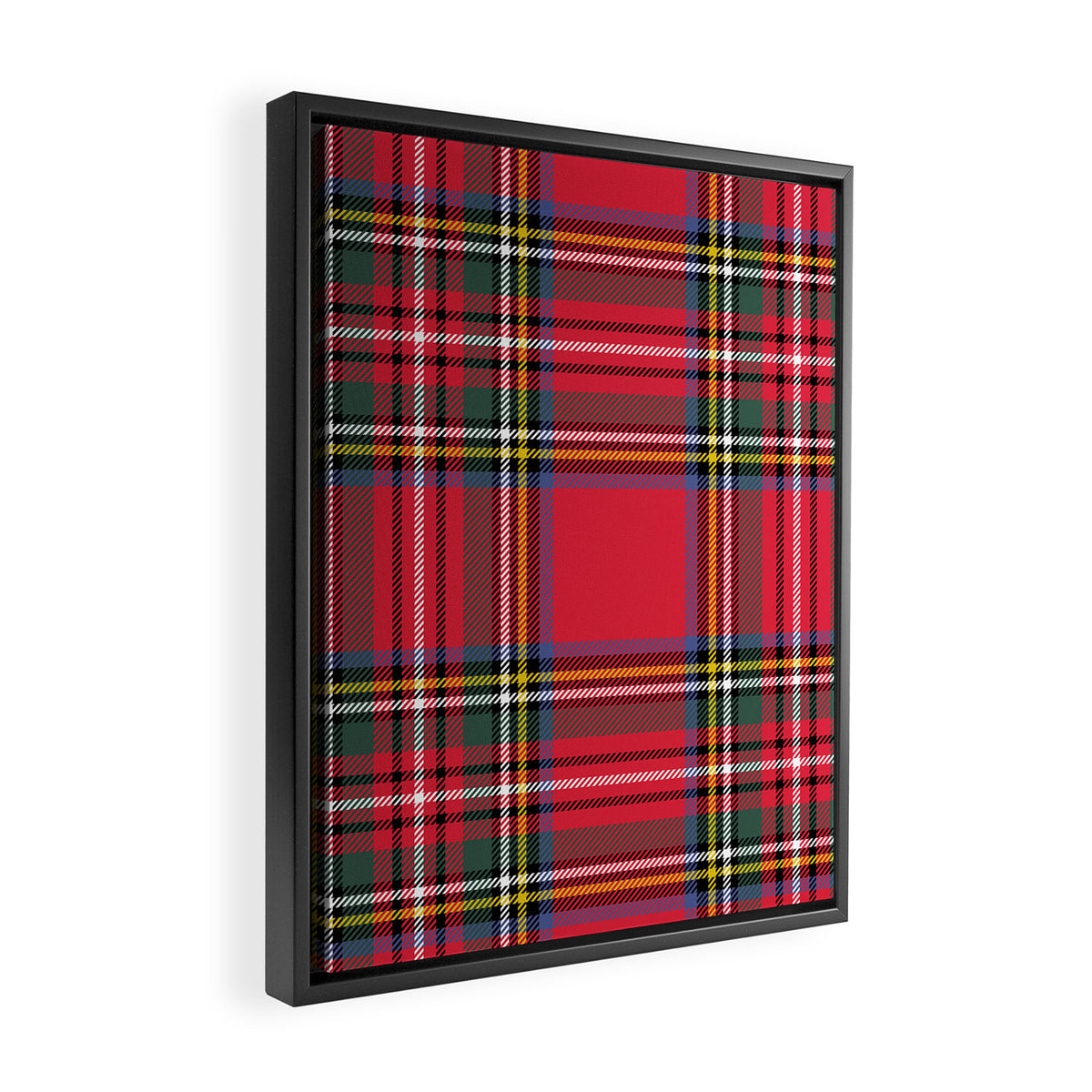 Red & Green Tartan Pattern Framed Canvas Print Gallery Image 2