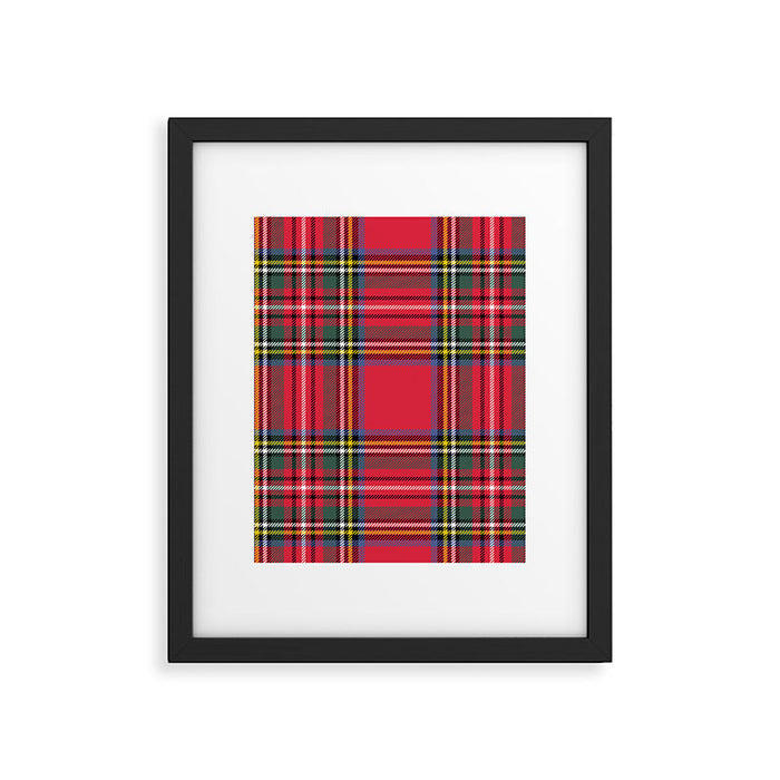 Red & Green Tartan Pattern Framed Art Print Gallery Image 1