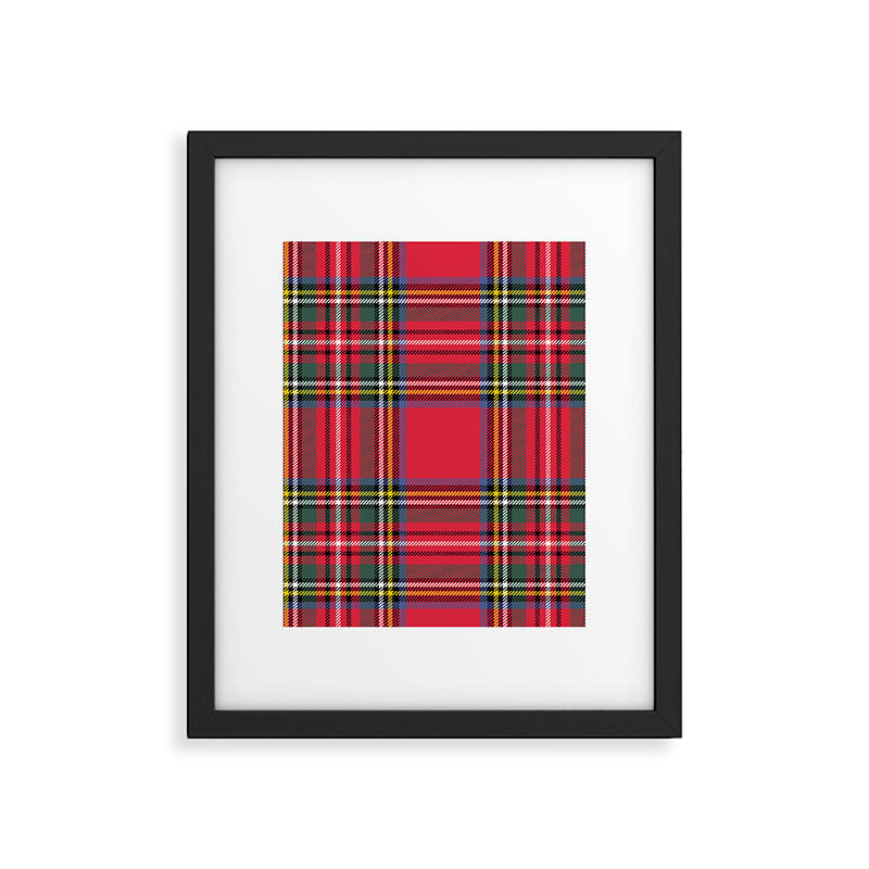 Red & Green Tartan Pattern Framed Art Print Gallery Image 6