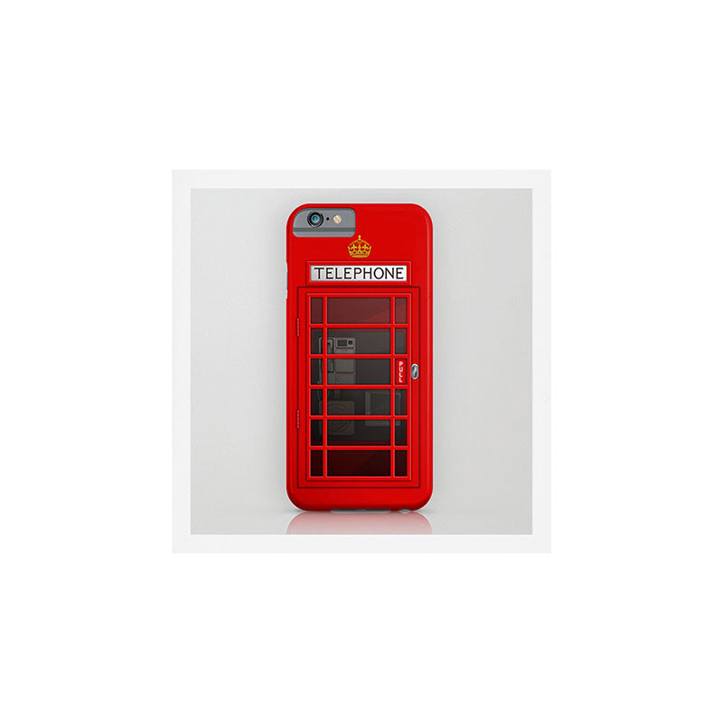 RED TELEPHONE BOX BOOTH PHONE BOX Art Print Gallery Image 1