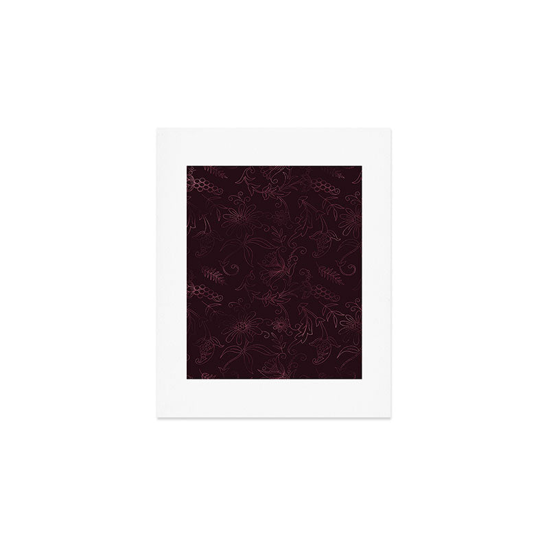 Agate Burgundy Pattern Design Art Print Gallery Image 1