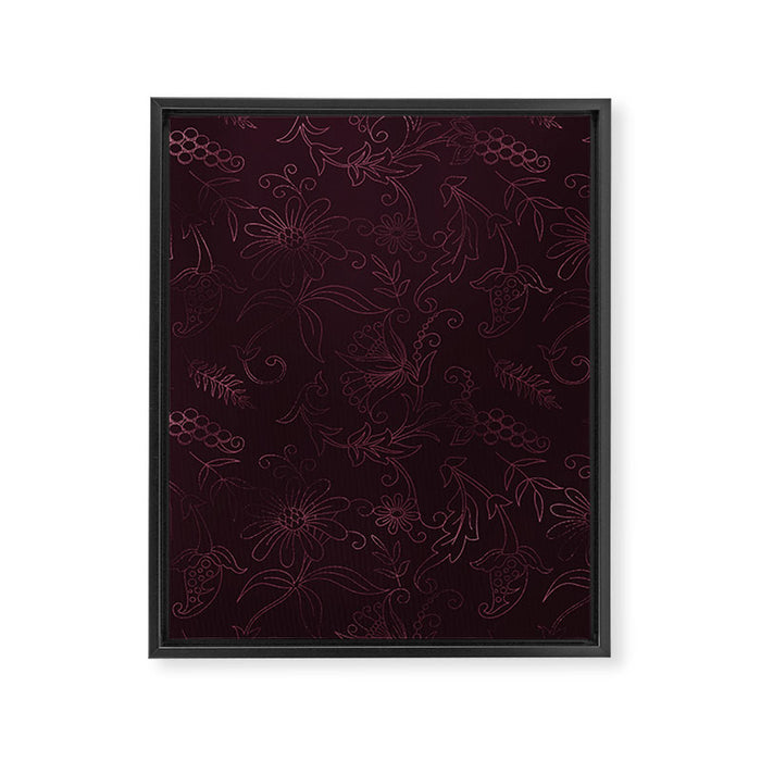 Agate Burgundy Pattern Design Framed Canvas Print Gallery Image 1