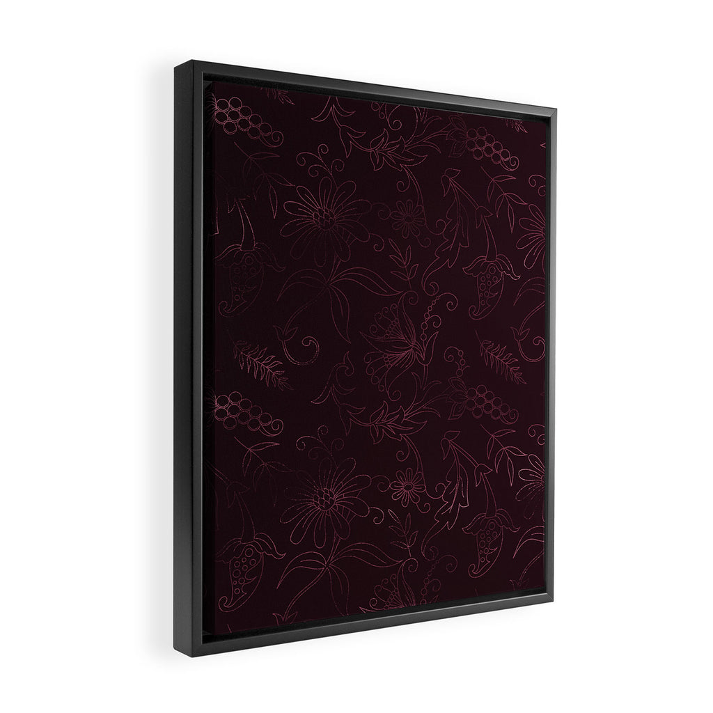 Agate Burgundy Pattern Design Framed Canvas Print Gallery Image 2