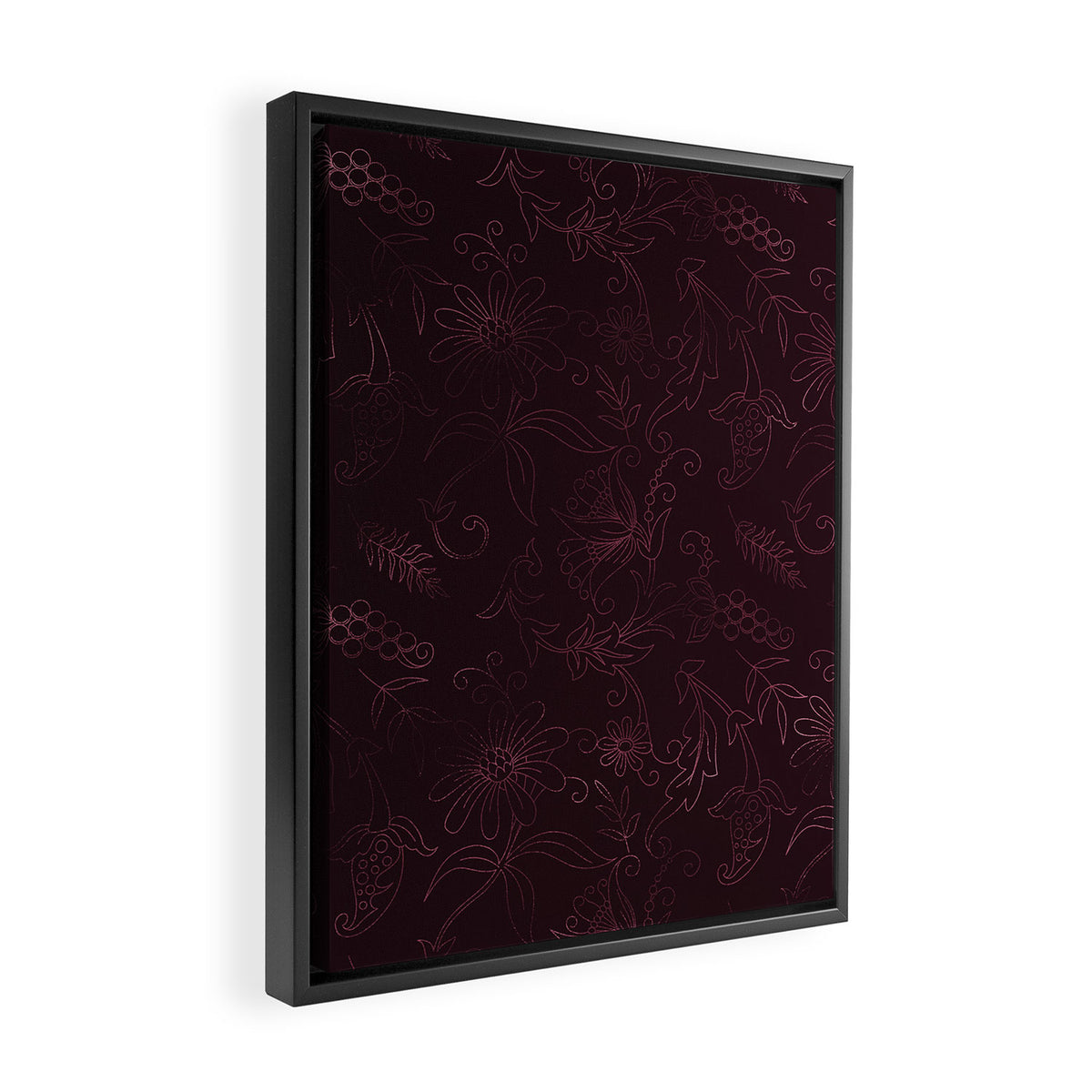Agate Burgundy Pattern Design Framed Canvas Print Gallery Image 2
