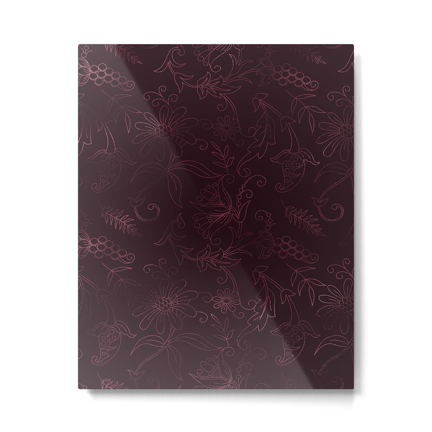 Agate Burgundy Pattern Design Metal Print Gallery Image 6