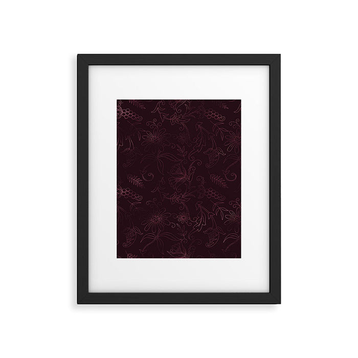 Agate Burgundy Pattern Design Framed Art Print Gallery Image 1