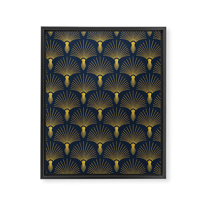 Beautiful Art Deco Pattern Framed Canvas Print Gallery Image 1