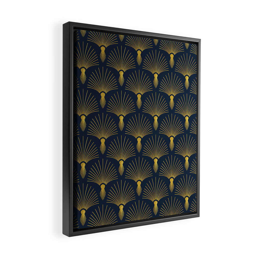 Beautiful Art Deco Pattern Framed Canvas Print Gallery Image 2